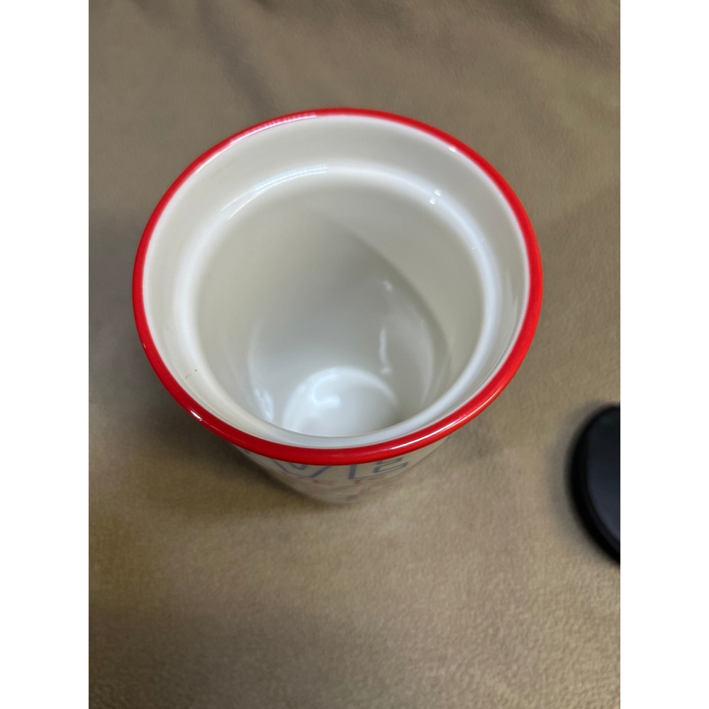 Starbucks Love Is Love Pride Ceramic Travel Tumbler Mug 12oz Red Rim 2018 - Picture 9 of 16